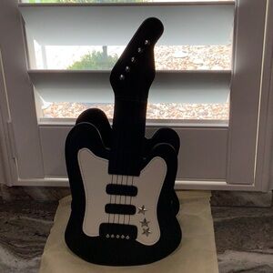 Black and White Guitar Shaped Bag